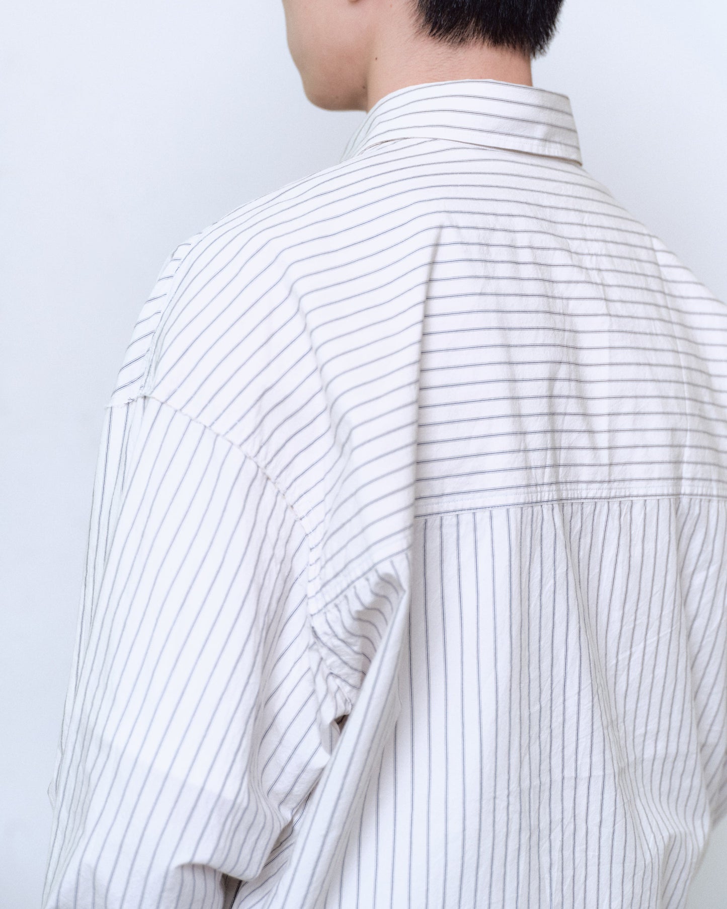 STRIPE WIDE SHIRT : CUT-OFF & SWITCHING