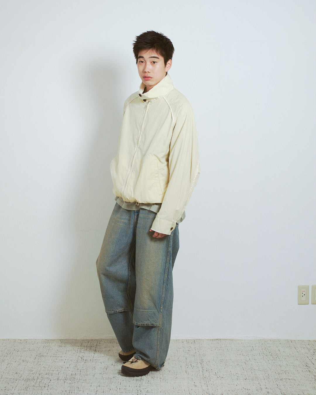 REVERSIBLE HARRINGTON JACKET : IRREGULAR INSIDE OUT
