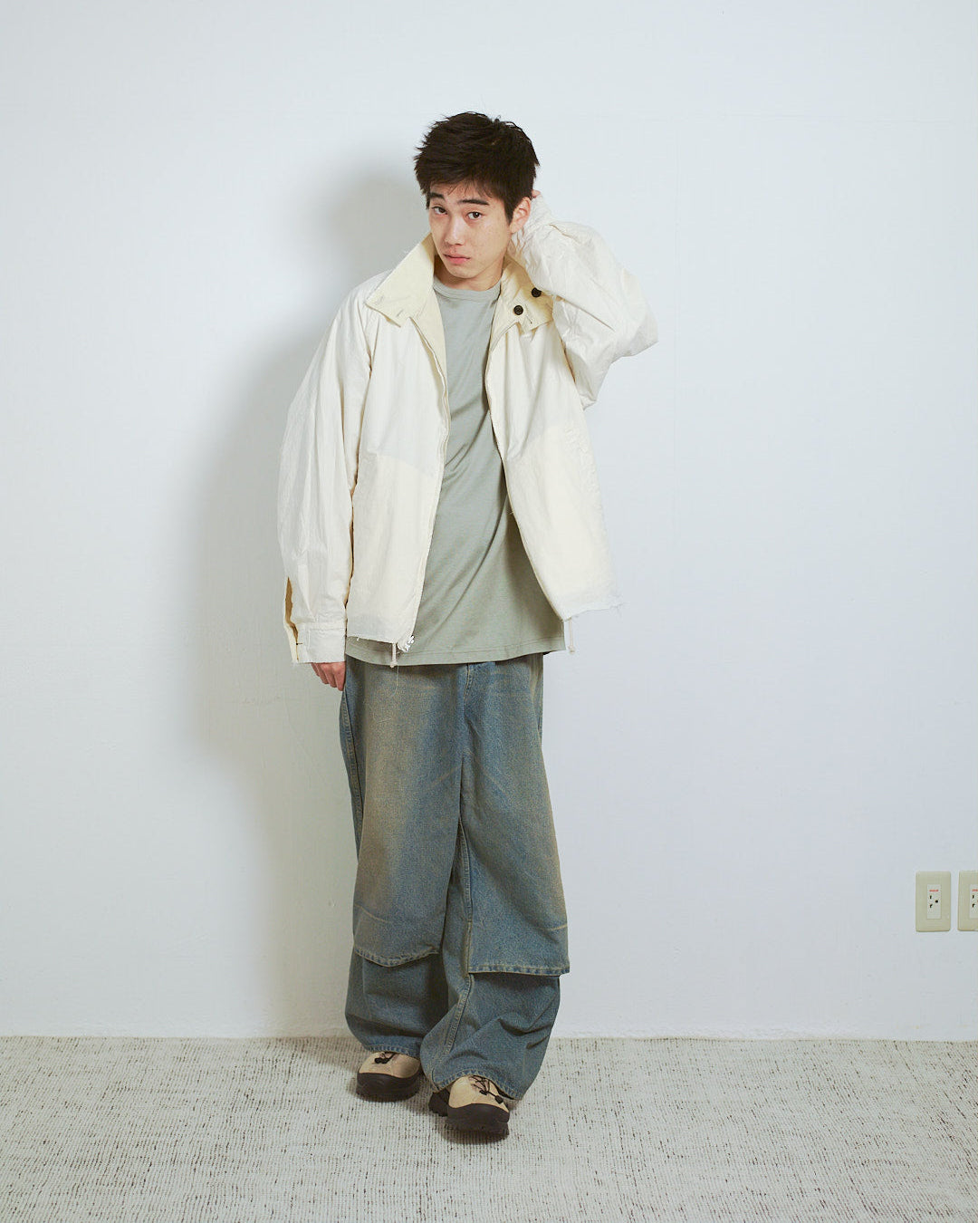 REVERSIBLE HARRINGTON JACKET : IRREGULAR INSIDE OUT
