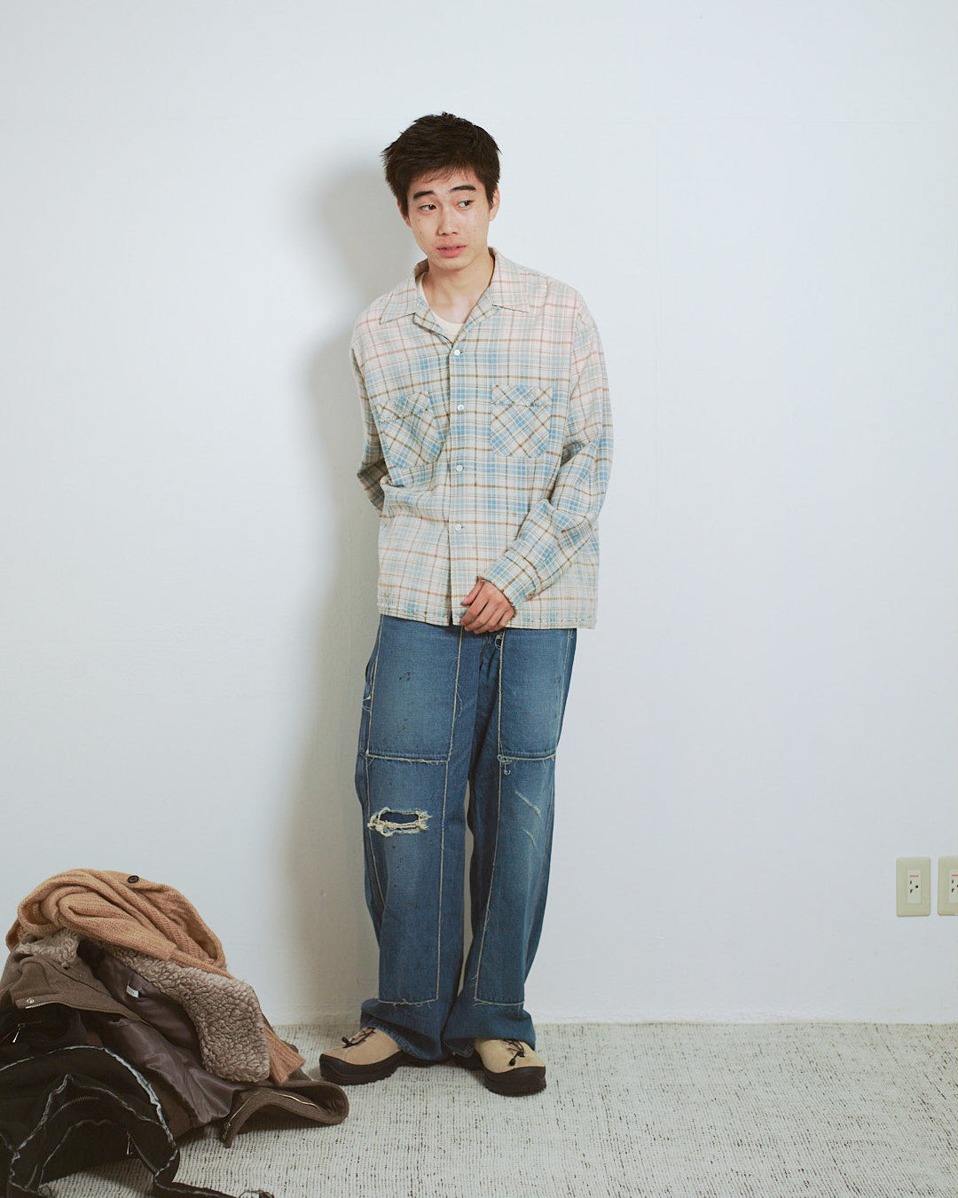 DENIM PAINTER PANTS with Kurry