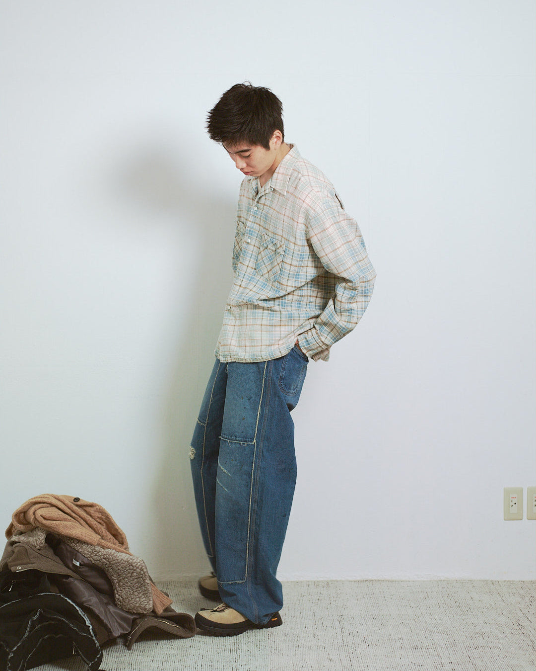 DENIM PAINTER PANTS with Kurry