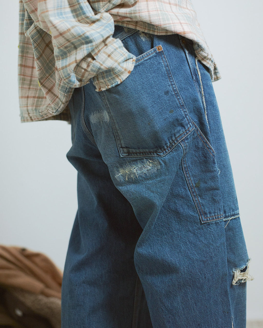 DENIM PAINTER PANTS with Kurry
