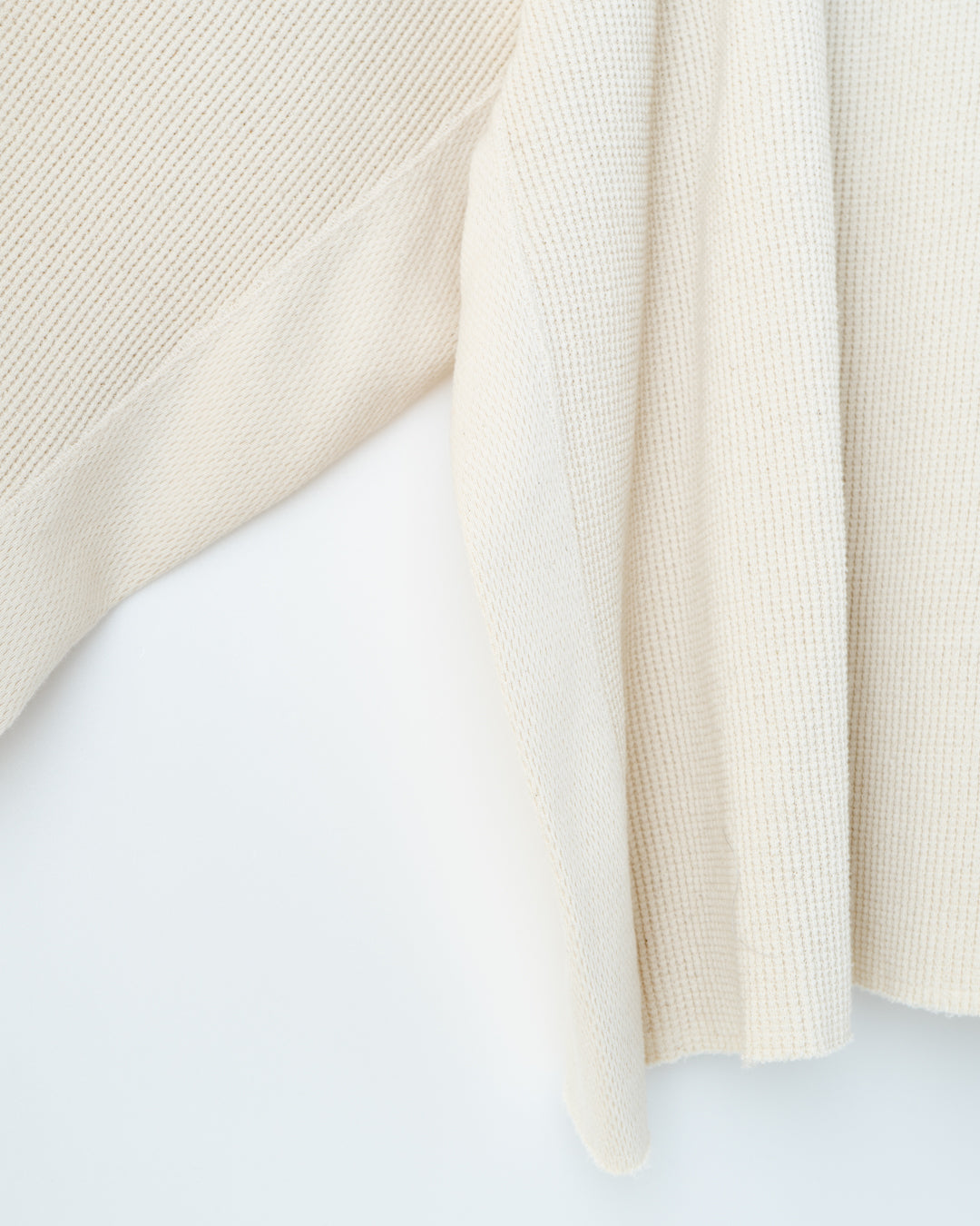 WAFFLE SIDE RIB LOOSE SLEEVE TEE