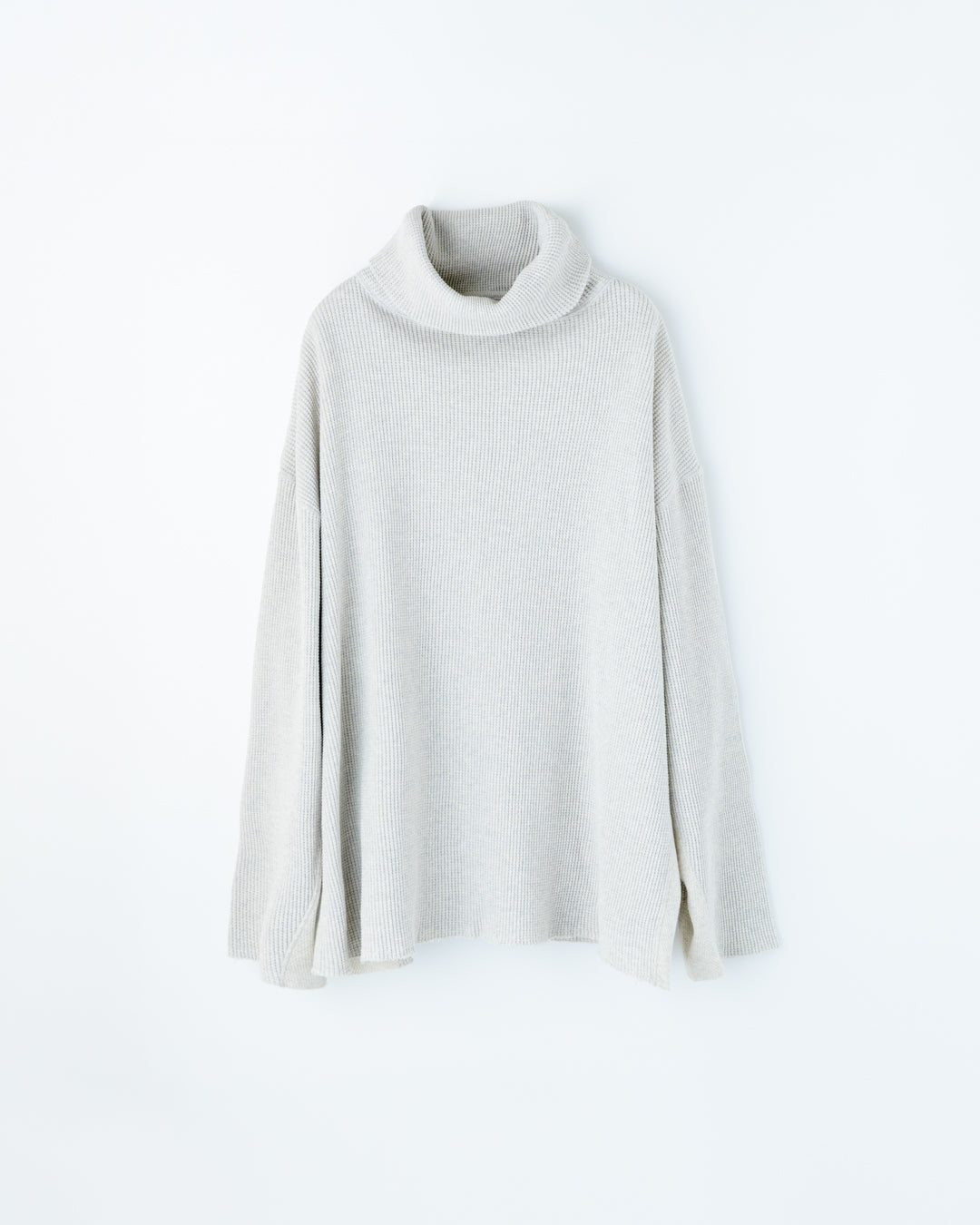 WAFFLE TURTLE NECK LOOSE SLEEVE TEE