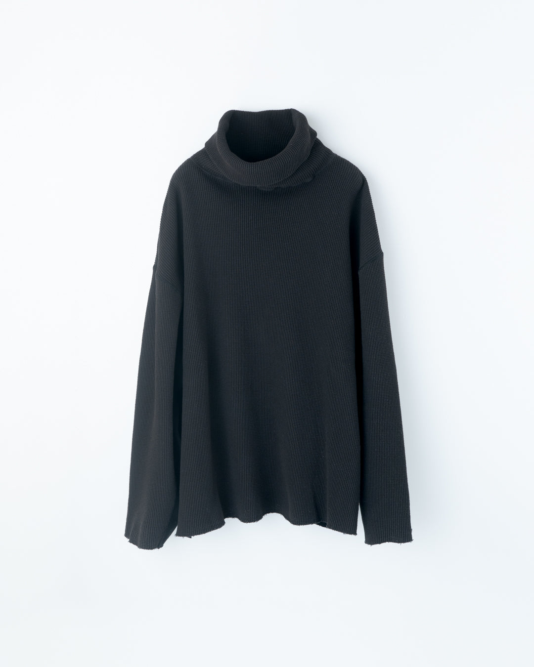 WAFFLE TURTLE NECK LOOSE SLEEVE TEE