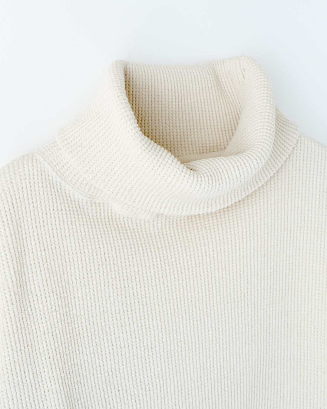 WAFFLE TURTLE NECK LOOSE SLEEVE TEE