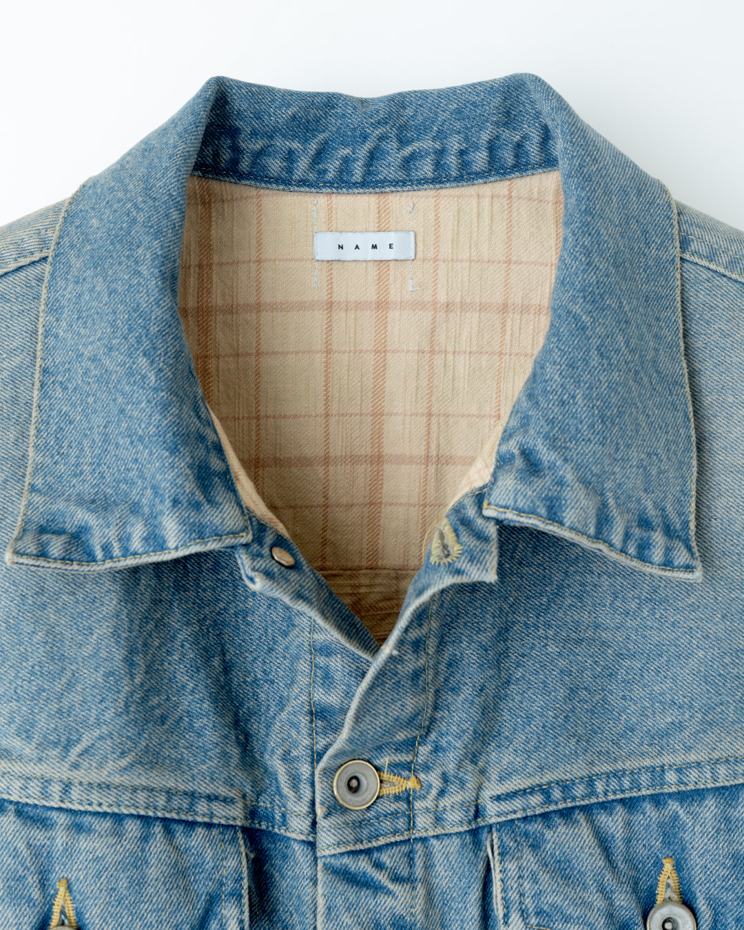 DENIM TRUCKER JACKET : RIPPED & FLANNEL LINED