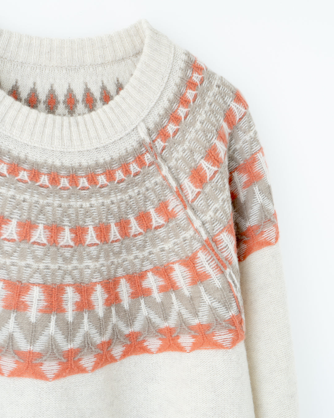WOOL NORDIC KNIT SWEATER : INSIDE OUT PATTERN