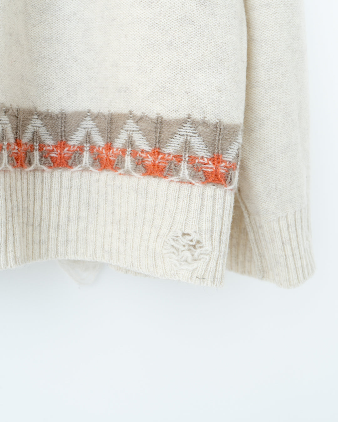 WOOL NORDIC KNIT SWEATER : INSIDE OUT PATTERN