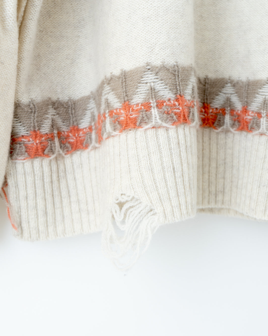 WOOL NORDIC KNIT SWEATER : INSIDE OUT PATTERN