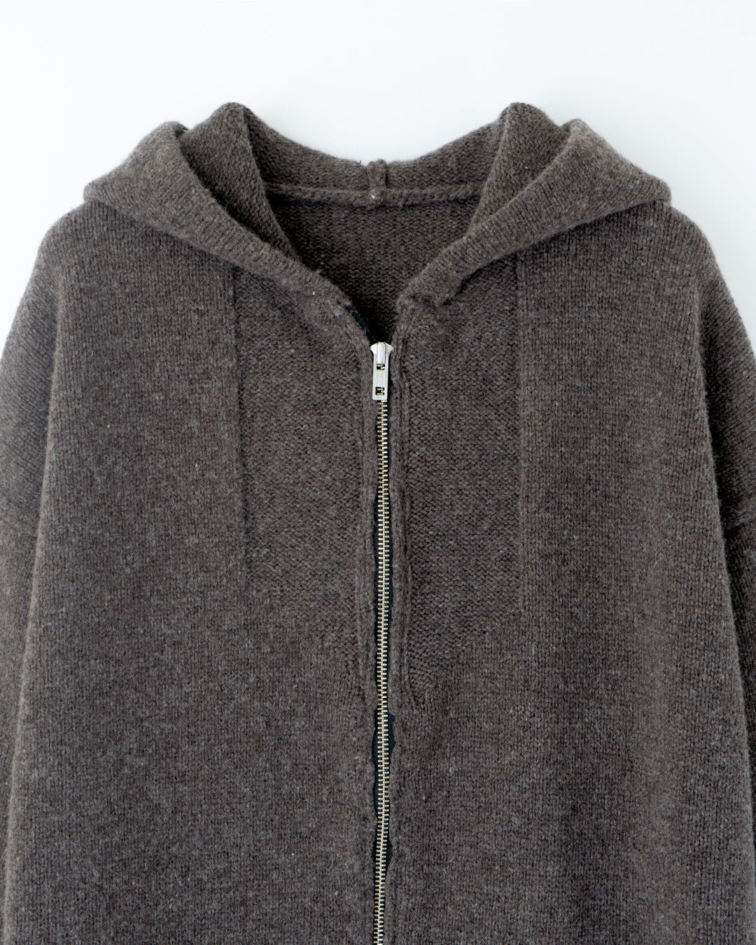 ZIP UP KNIT HOODIE