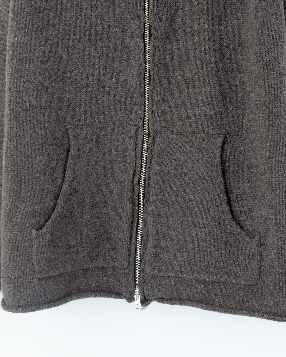 ZIP UP KNIT HOODIE