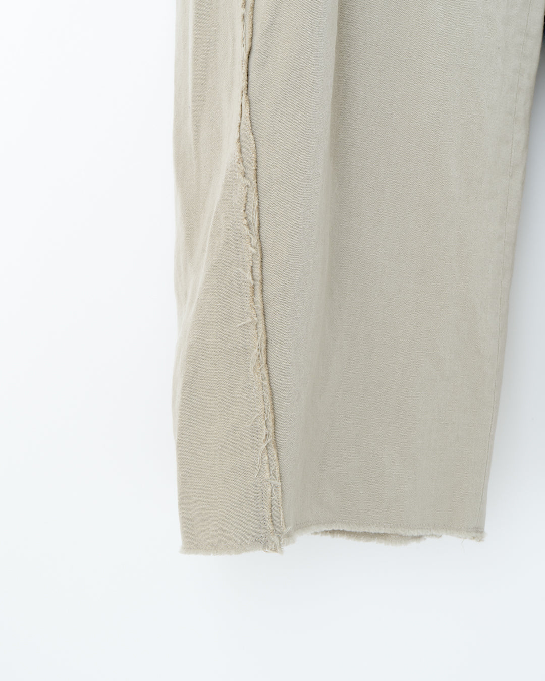 WOOL/LINEN SHIFTED SIDE SEAM TROUSERS