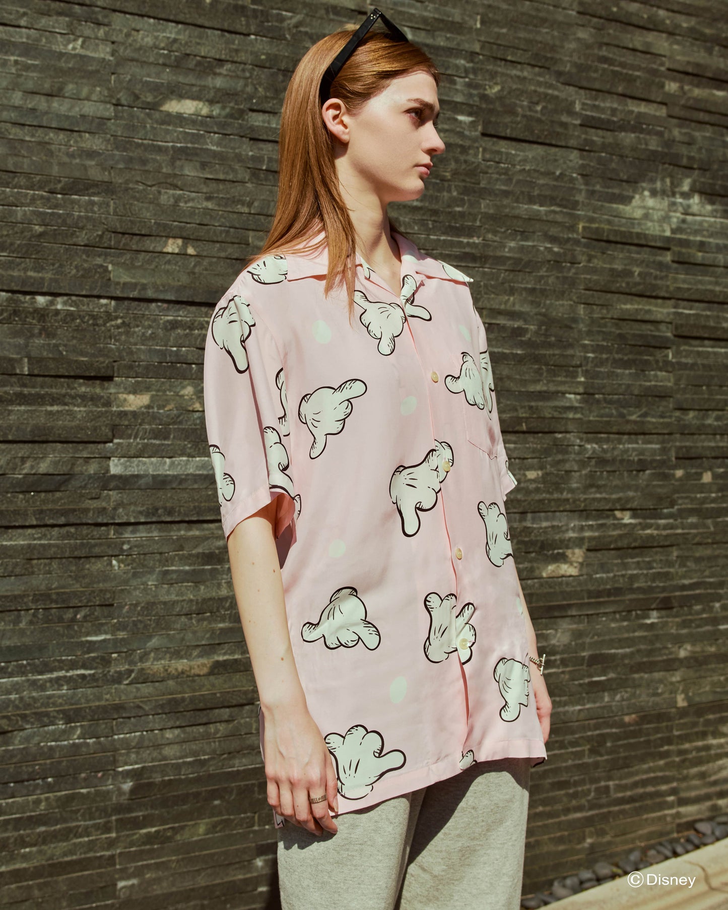 HAND SIGN ALOHA SHIRT (MICKEY MOUSE)