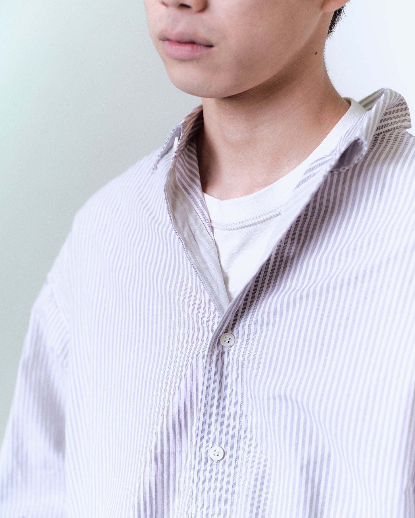 STRIPE WIDE SHIRT : CUT-OFF & SWITCHING