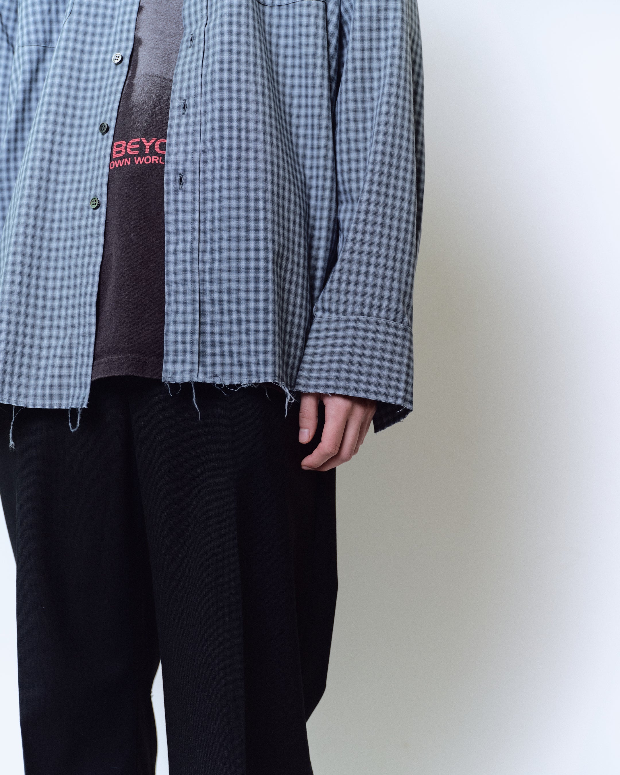 T/R CHECK REGULAR SHIRT : CUT-OFF – Name. OFFICIAL STORE