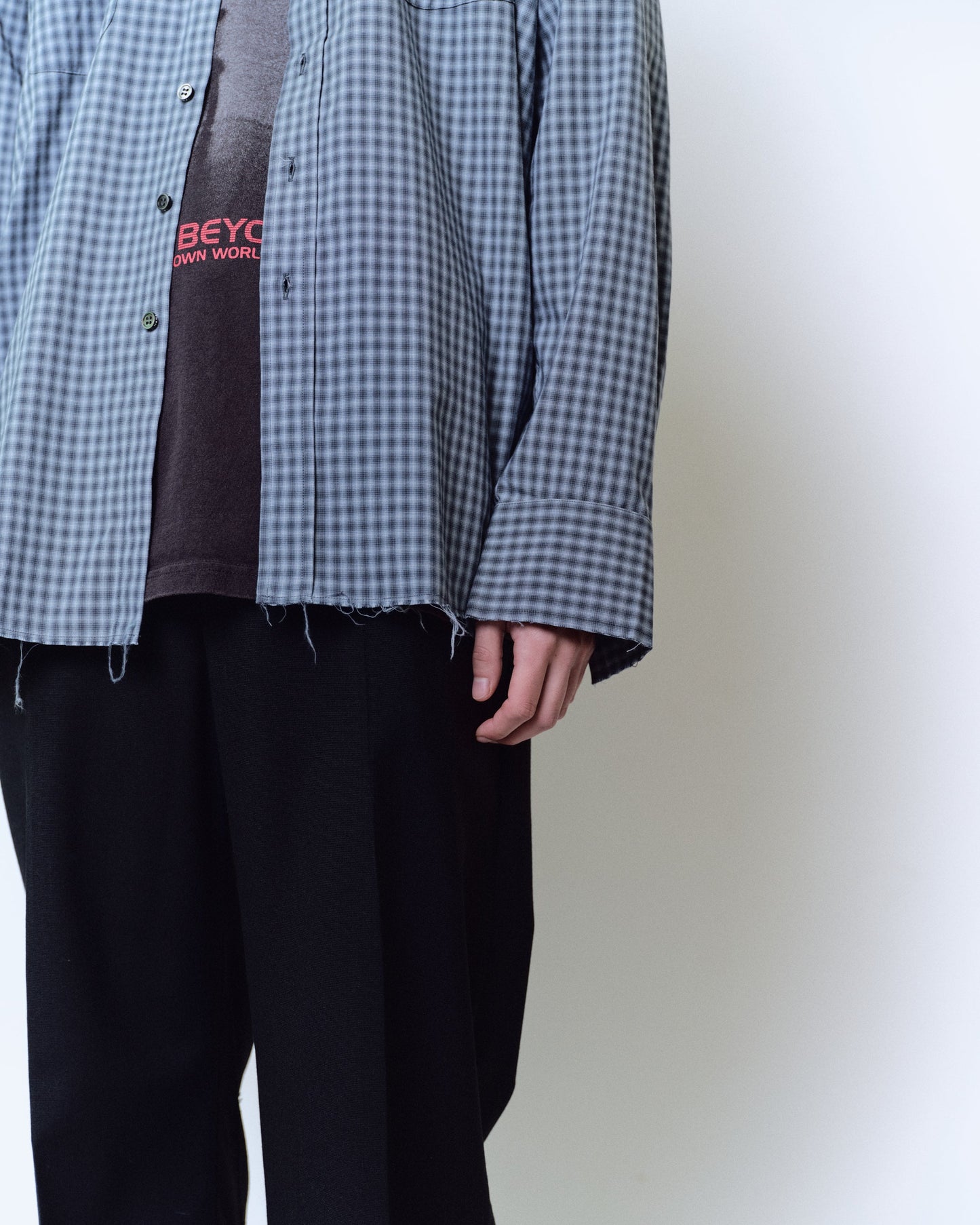T/R CHECK REGULAR SHIRT : CUT-OFF