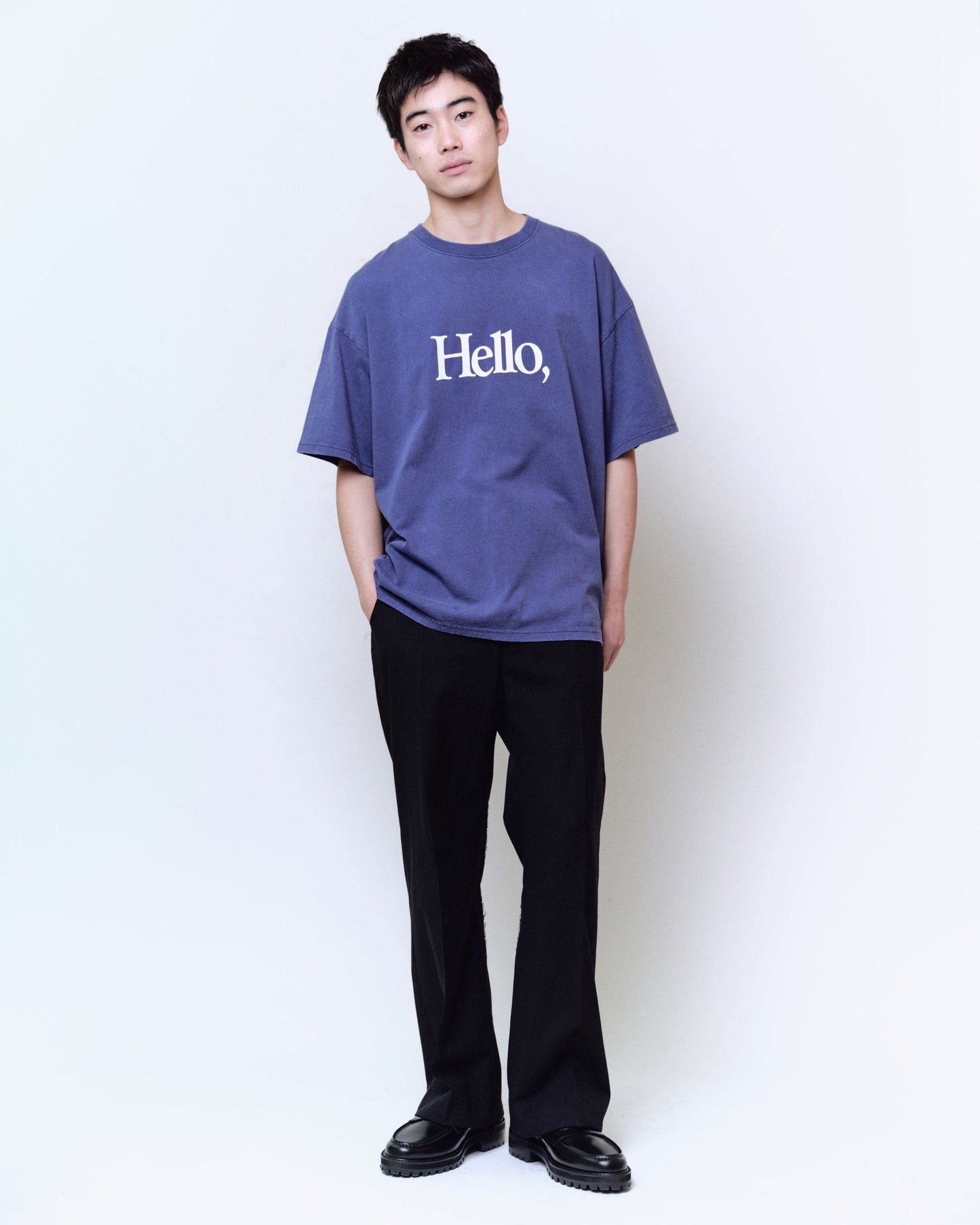 LOOSE FIT PRINT TEE : HELLO,GOOD BUY!