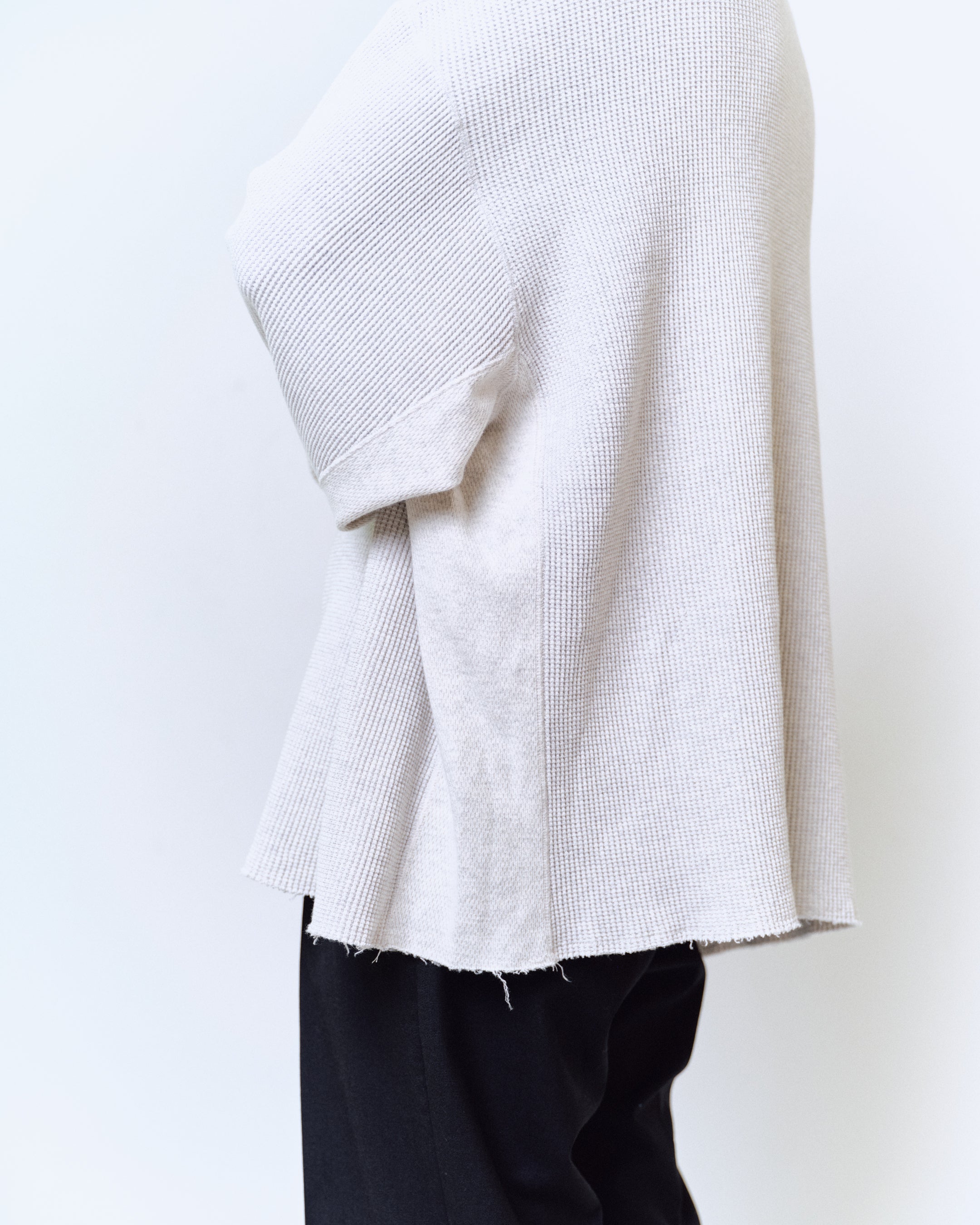 WAFFLE SIDE RIB LOOSE SLEEVE TEE – Name. OFFICIAL STORE