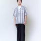 WOOL CALM SKIN SHIFTED SEAM ONE TUCK TROUSERS : TELE CUT