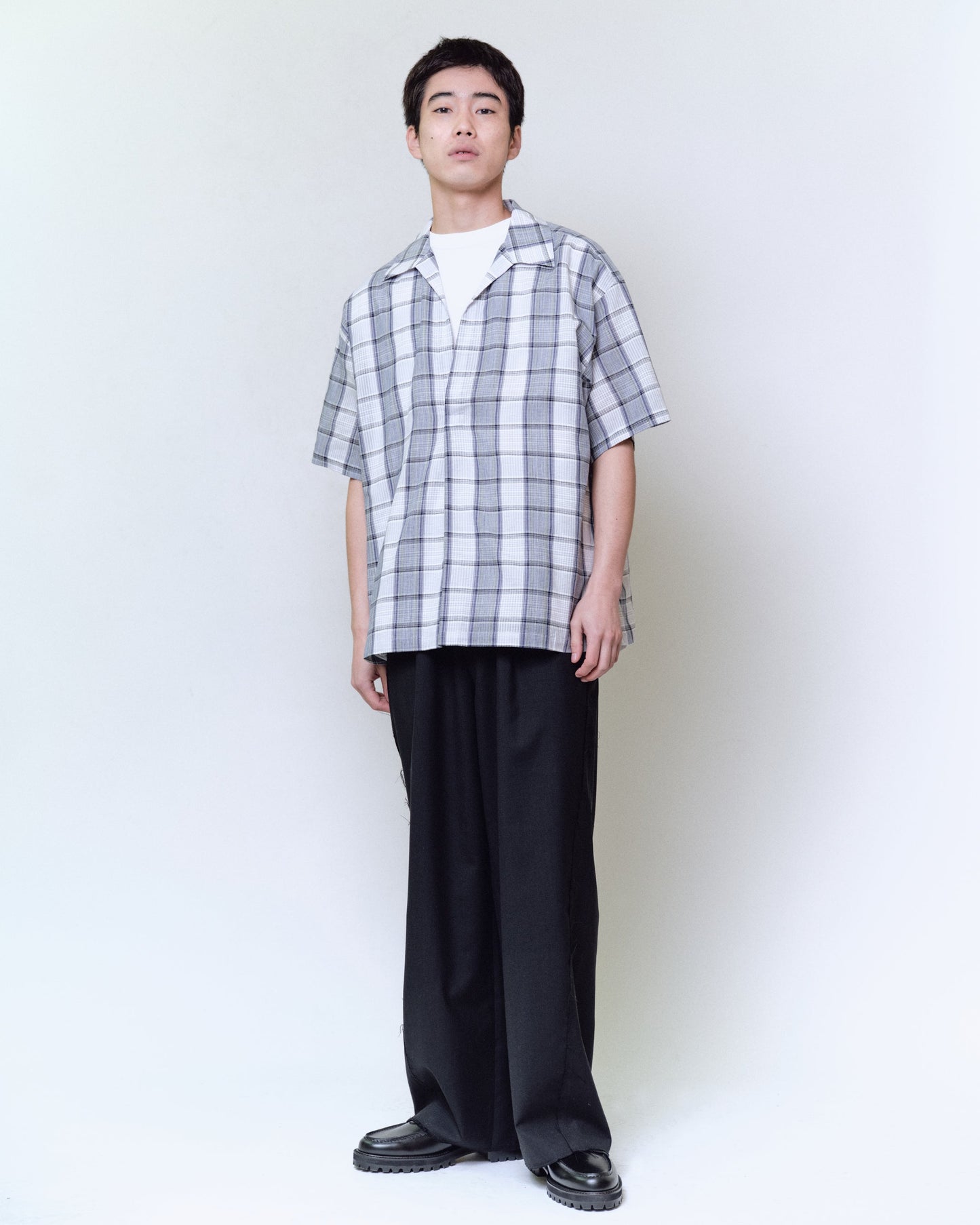 C/L PLAID PULLOVER SHIRT : VINTAGE FABRIC
