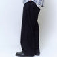 WOOL CALM SKIN SHIFTED SEAM ONE TUCK TROUSERS : TELE CUT