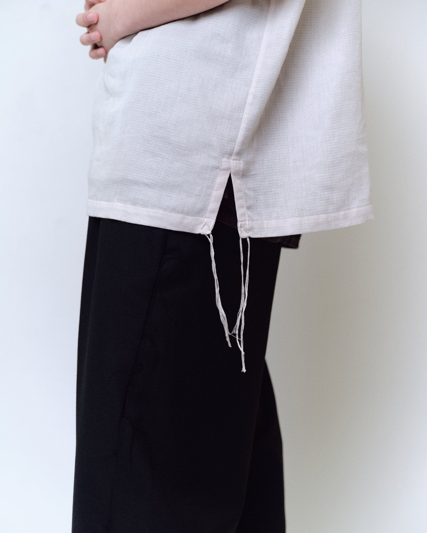 DOBBY SATIN PULLOVER SHIRT
