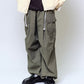 COTTON SERGE ONE TUCK CARGO PANTS : TELE CUT