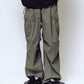 COTTON SERGE ONE TUCK CARGO PANTS : TELE CUT