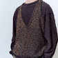 SHIFTED MELANGE KNIT VEST : INSIDE OUT