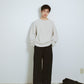 WAFFLE SIDE RIB LOOSE SLEEVE TEE