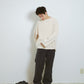 WAFFLE SIDE RIB LOOSE SLEEVE TEE