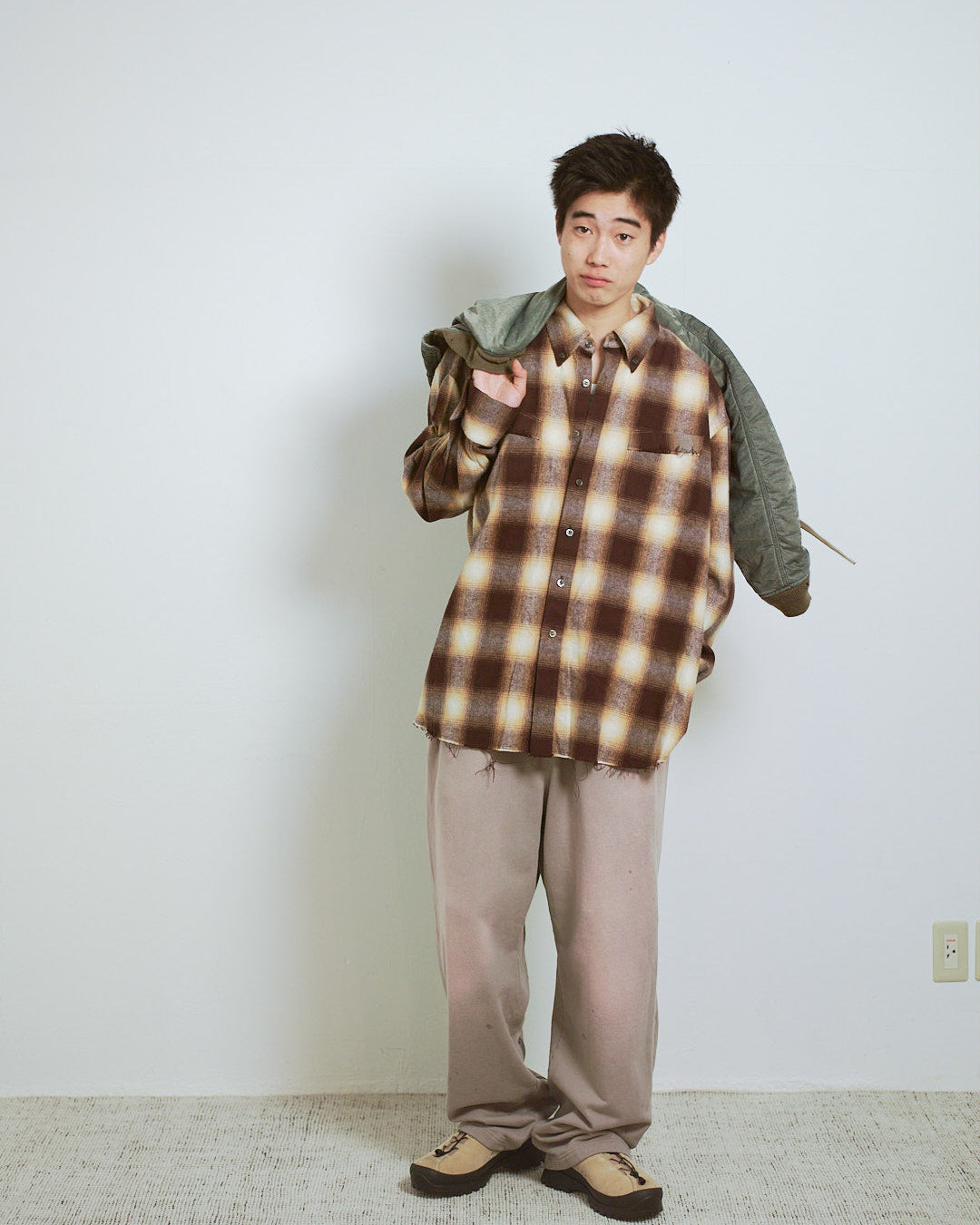 COTTON FLANNEL OMBRE REGULAR SHIRT : CUT-OFF
