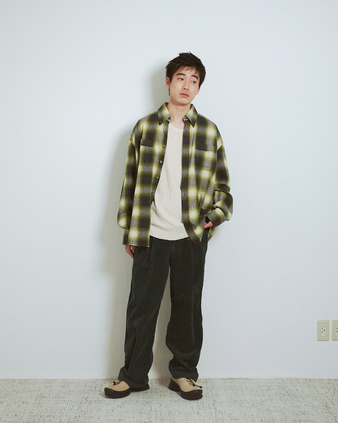 COTTON FLANNEL OMBRE REGULAR SHIRT : CUT-OFF