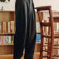 WOOL STRIPED WIDE SLACKS