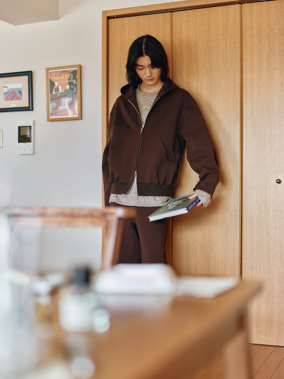 BOMBER JERSEY HOODIE