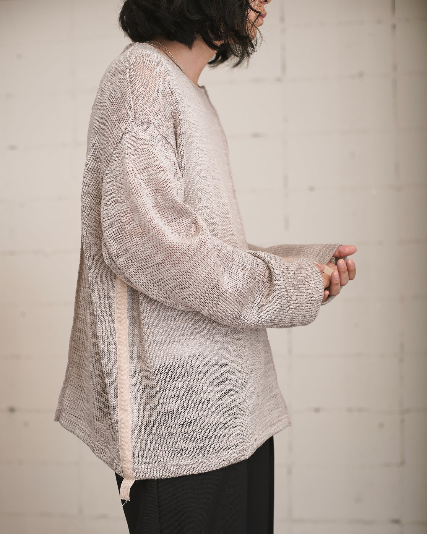 WOOL MESH LOOSE SLEEVE