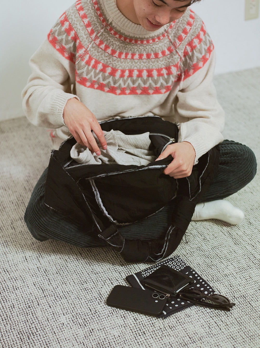 ANNIE PUFFER TOWN MOON BAG with ITTI