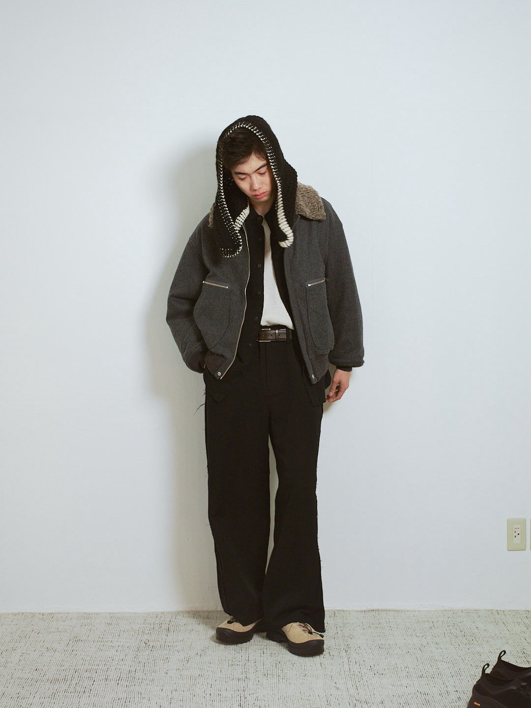 MELTON/PADED FLIGHT JACKET