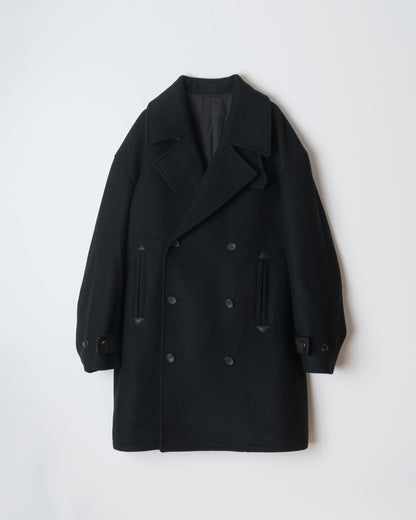 WOOL MELTON SWITCHING PEA COAT