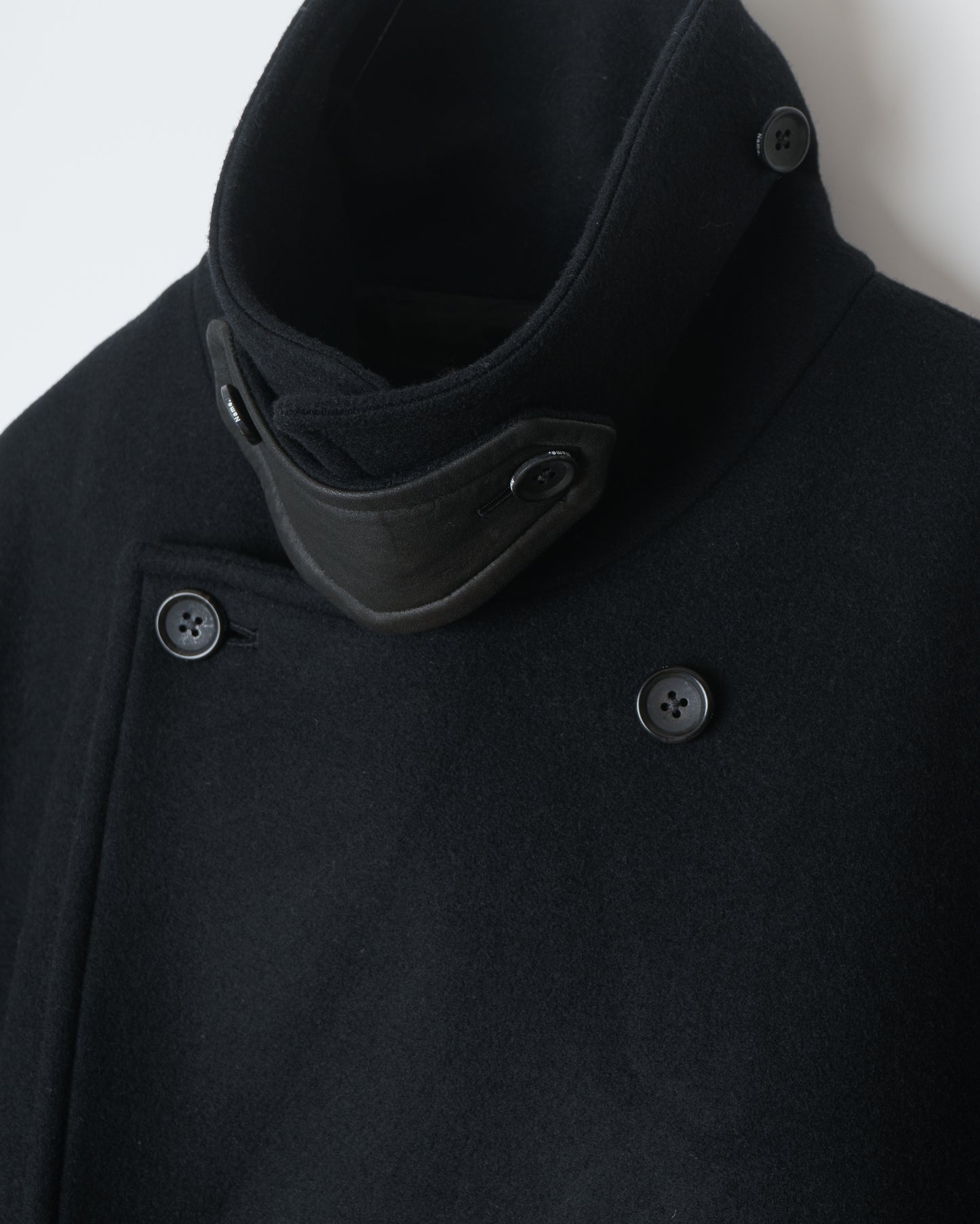 WOOL MELTON SWITCHING PEA COAT