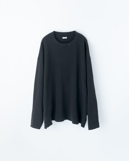 WAFFLE SIDE RIB LOOSE SLEEVE TEE
