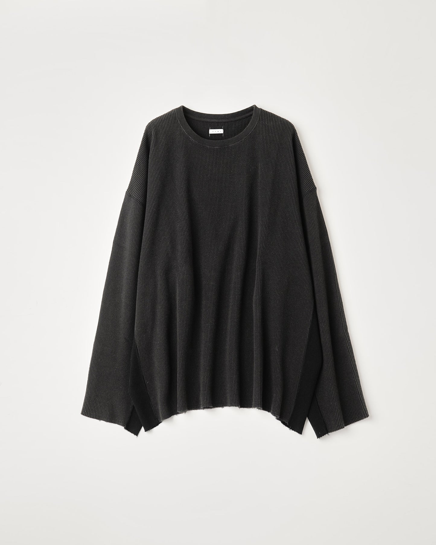 WAFFLE SIDE RIB LOOSE SLEEVE TEE