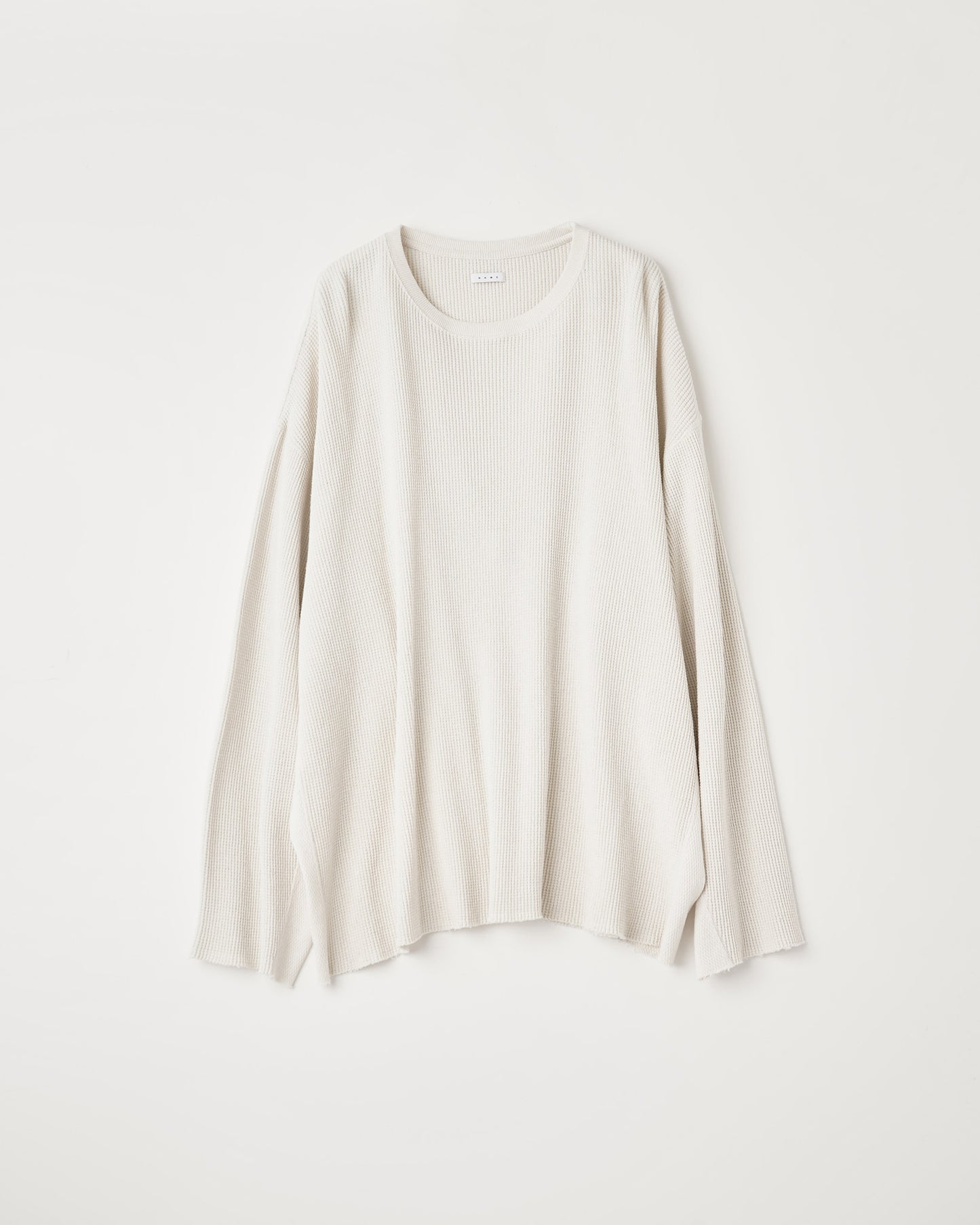 WAFFLE SIDE RIB LOOSE SLEEVE TEE