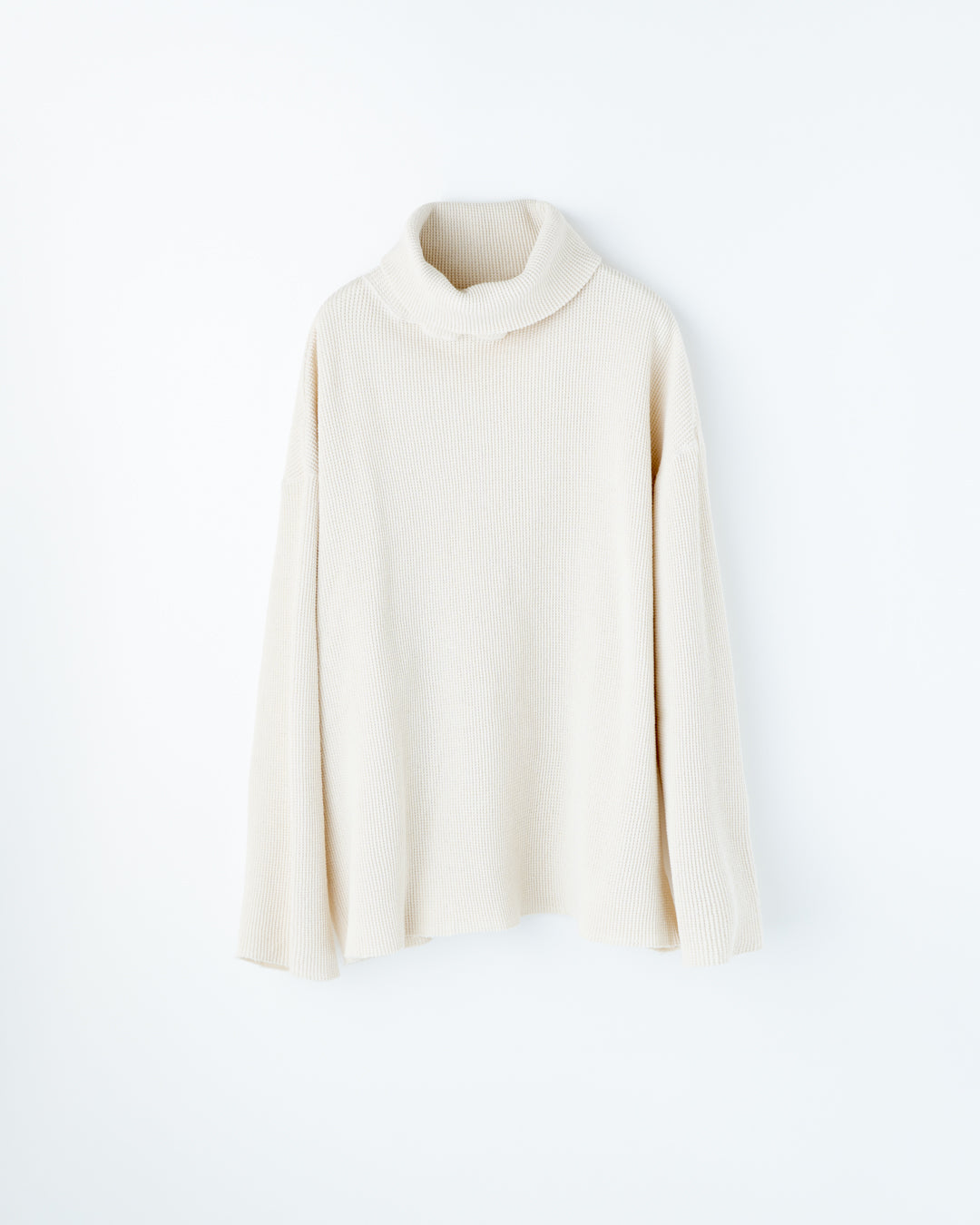 WAFFLE TURTLE NECK LOOSE SLEEVE TEE
