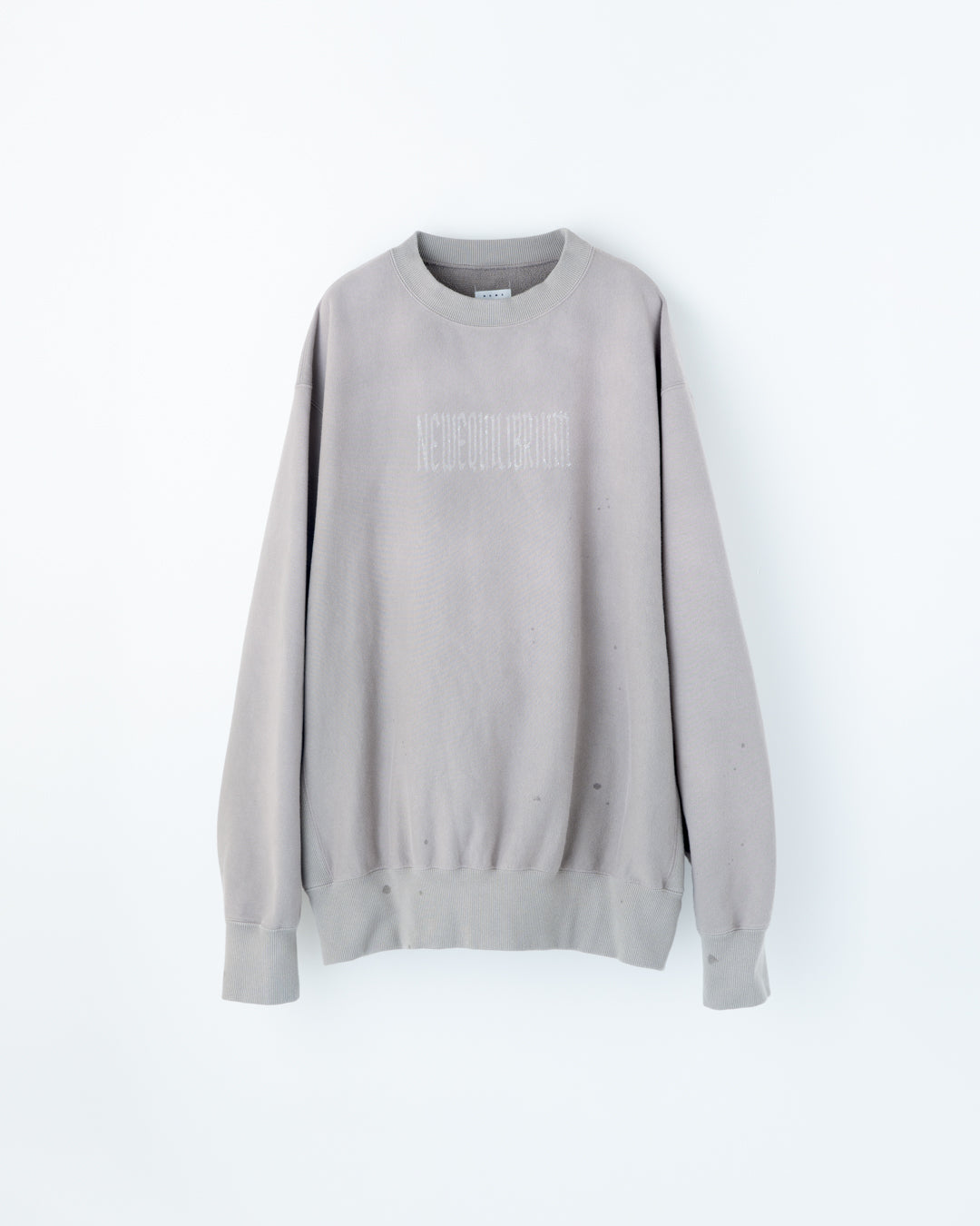 REVERSE SWEAT SHIRT : CRACK PRINT&FADED