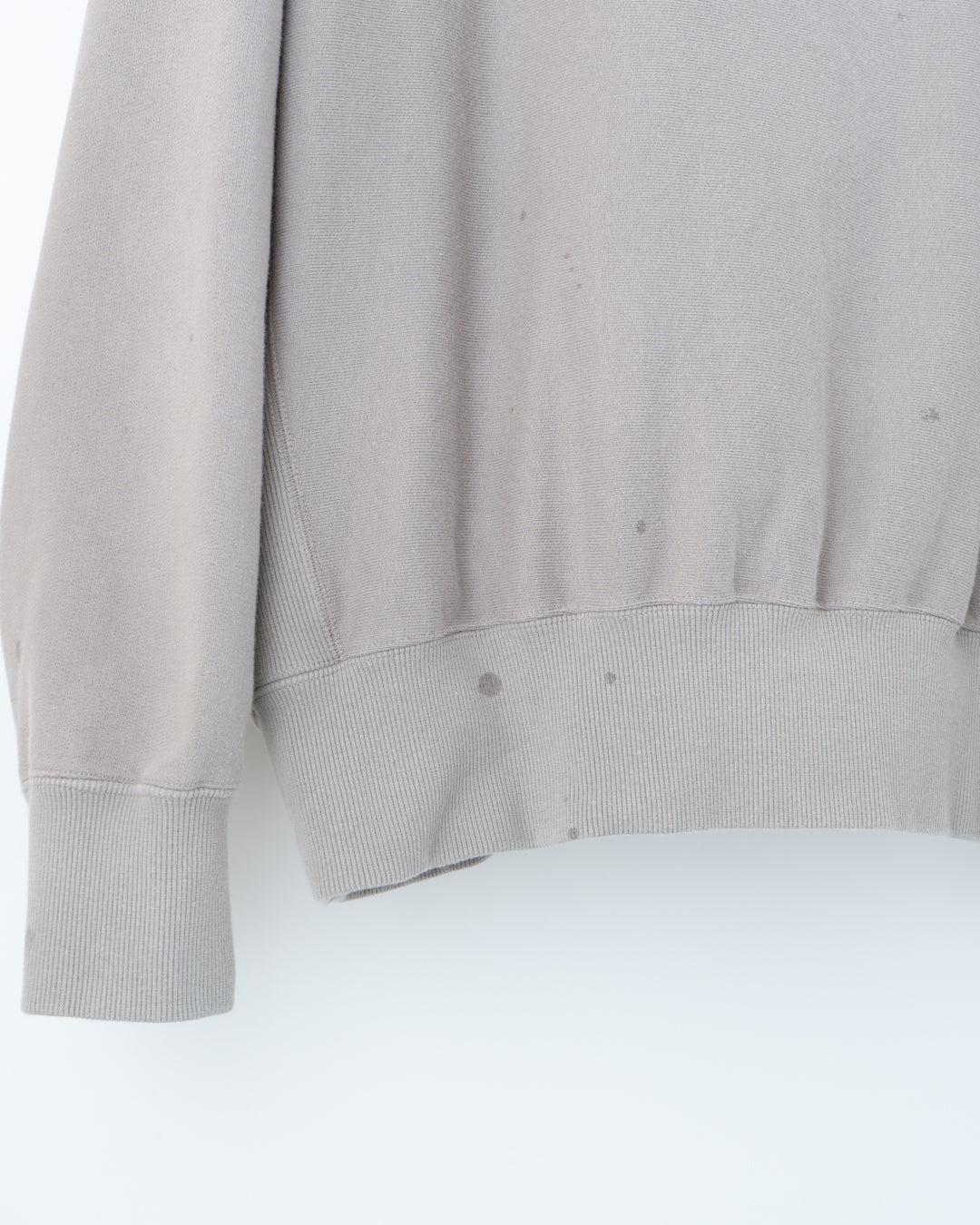 REVERSE SWEAT SHIRT : CRACK PRINT&FADED