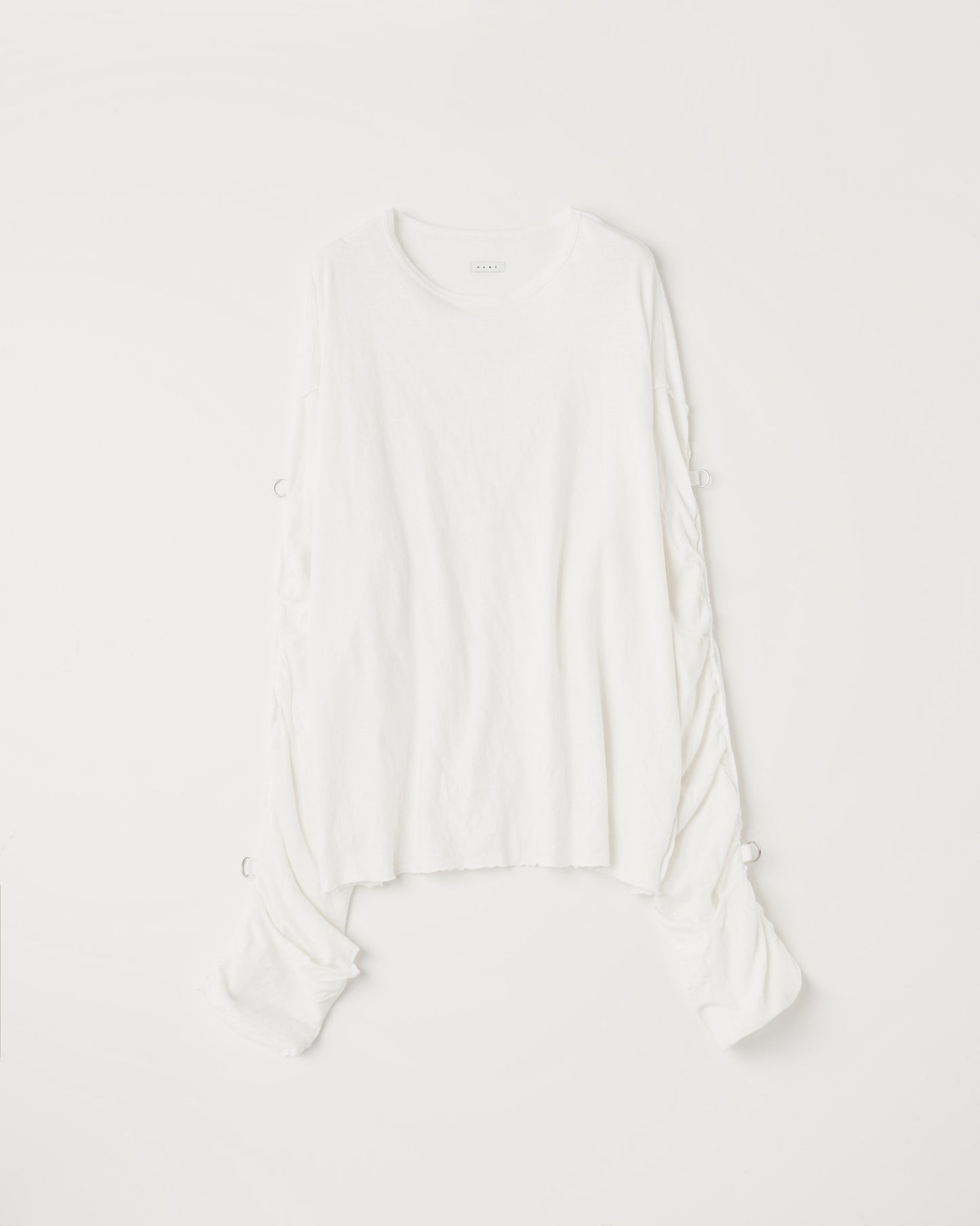 GATHERED LONG SLEEVE TEE : MUSLIN