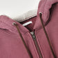 RAYERED SLEEVE ZIP HOODIE : FADED
