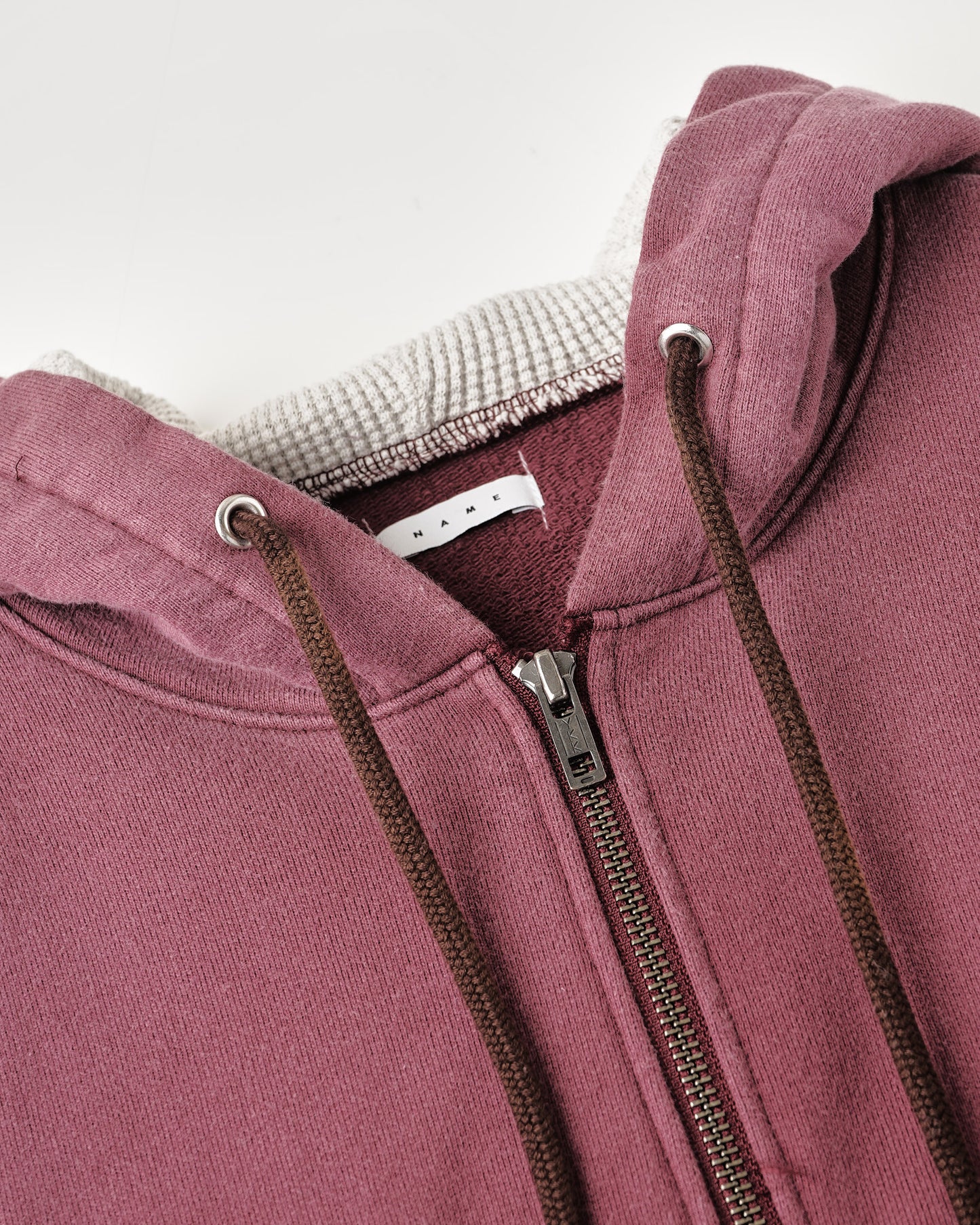 RAYERED SLEEVE ZIP HOODIE : FADED